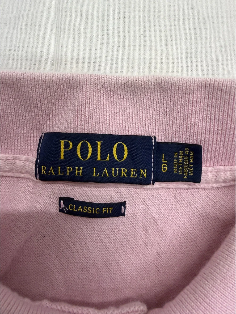 Polo Ralph Lauren Classic Fit Pink Polo Shirt Size Large